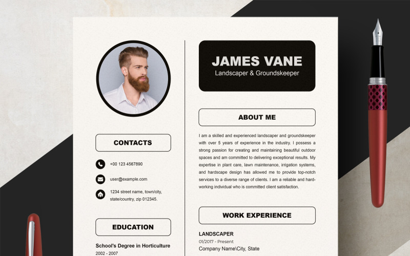 Edytowalny projekt CV i nowoczesny szablon CV