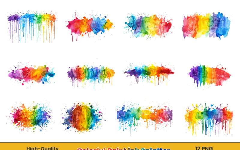 Aquarell Spritzer, Farbspritzer Clipart, Aquarell bunte Farbe Tinte Spritzer Pinsel png
