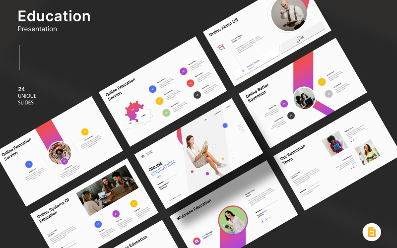 Szablon Google Slide do edukacji online