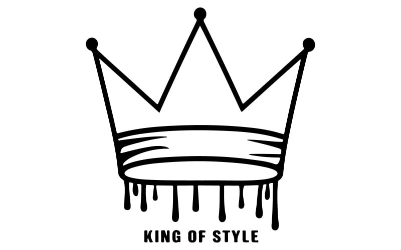 Diseño de corona rey del estilo