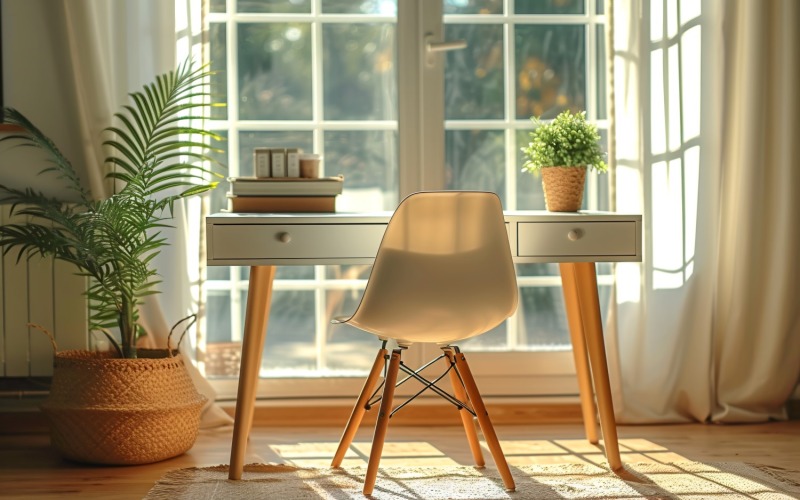 Scandinavian Interior Home Office med växter och vaser 203