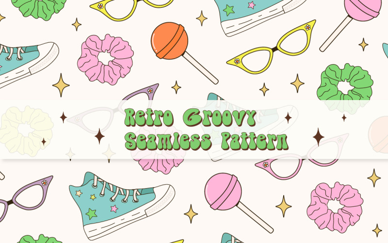Y2k, Retro Groovy Kusursuz Desen