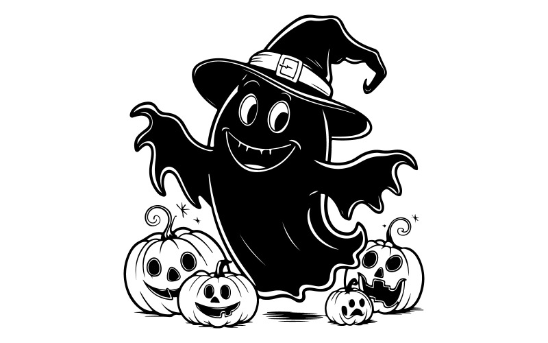spökets siluettkonstillustration