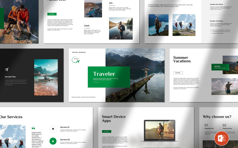 PowerPoint-presentatiesjabloon voor reizigers