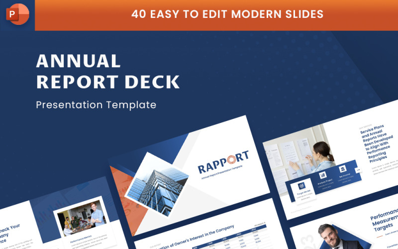 Rapport - Modèle PowerPoint de présentation du rapport annuel