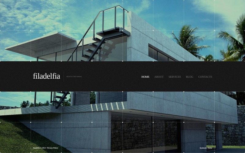 Modello di sito Web di architettura
