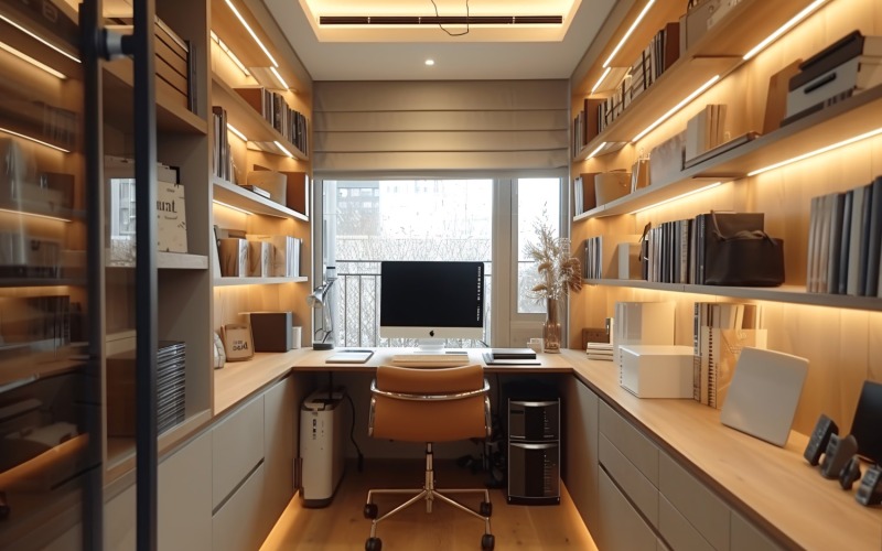 Hem Workstation Bord Chai Skrivbord och Ram Hembok Garderob 424