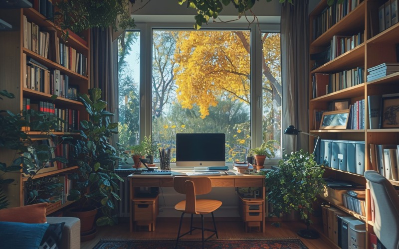 Hem Workstation Bord Chai Skrivbord och Ram Hembok Garderob 448