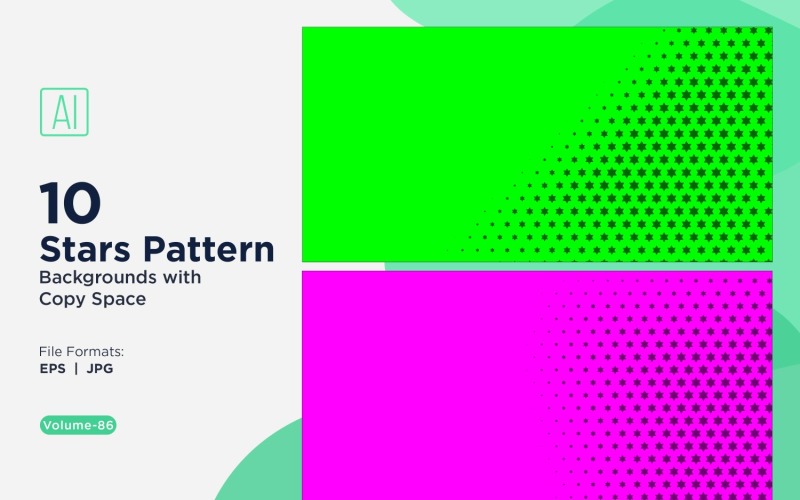 Conjunto de fondo con patrón de estrellas dinámico 86