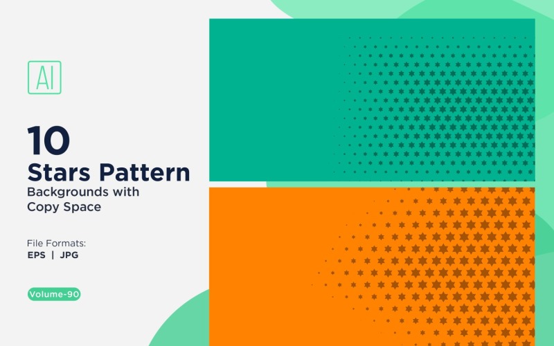 Conjunto de fondo con patrón de estrellas dinámico 90