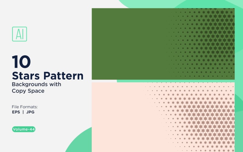 Conjunto de fundo com padrão de estrela dinâmica 44