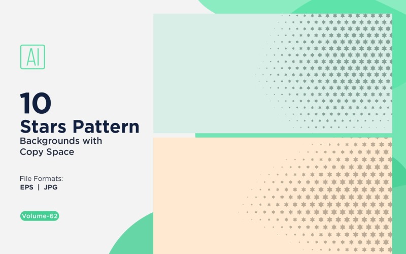 Conjunto de fundo com padrão de estrela dinâmica 62