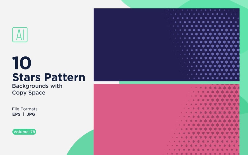 Conjunto de fundo com padrão de estrela dinâmica 78