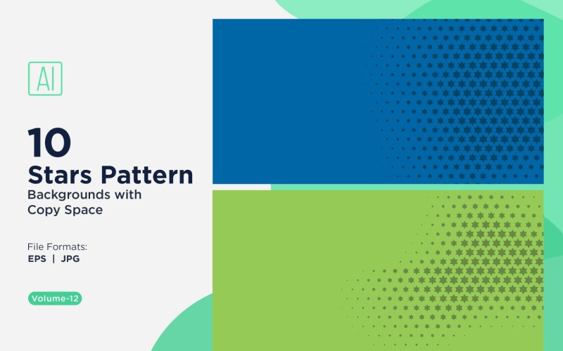 Динамічний зірковий візерунок фоновий набір 12
