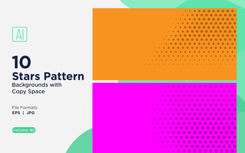 Dinamik Yıldız Desenli Arka Plan Seti 80
