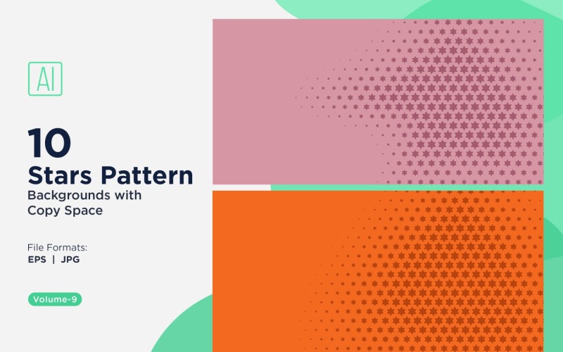 Dinamik Yıldız Desenli Arkaplan Seti 09