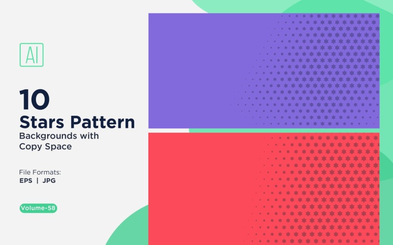 Dynamische sterpatroonachtergrondset 58