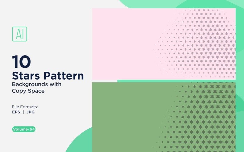 Dynamische sterpatroonachtergrondset 64