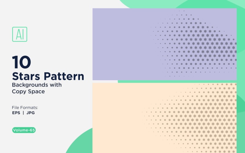 Ensemble d'arrière-plans à motif d'étoiles dynamiques 65