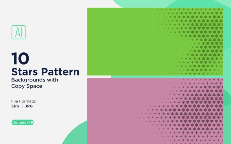 Sada pozadí dynamického hvězdného vzoru 49