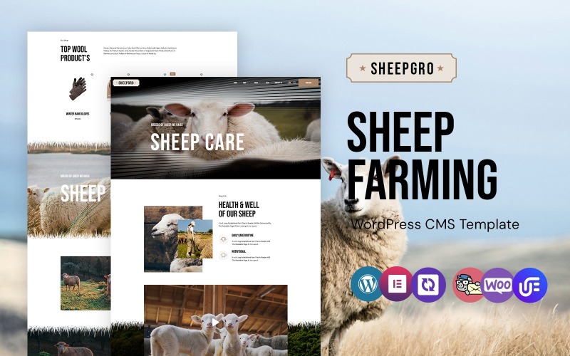 Sheepgro - Birkatartás és ruházat WordPress Elementor téma