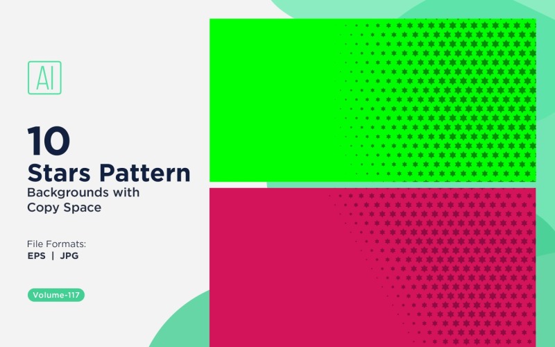Conjunto de fondo con patrón de estrellas dinámico n.º 117