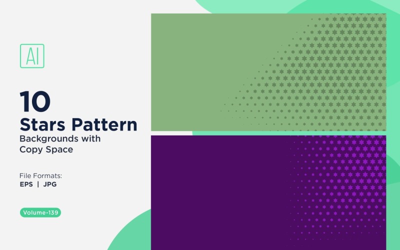 Conjunto de fondo con patrón de estrellas dinámico n.º 139