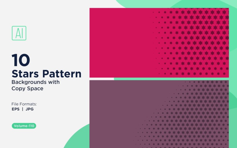 Conjunto de fundo com padrão de estrela dinâmica 110