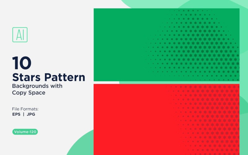 Conjunto de fundo com padrão de estrela dinâmica 120