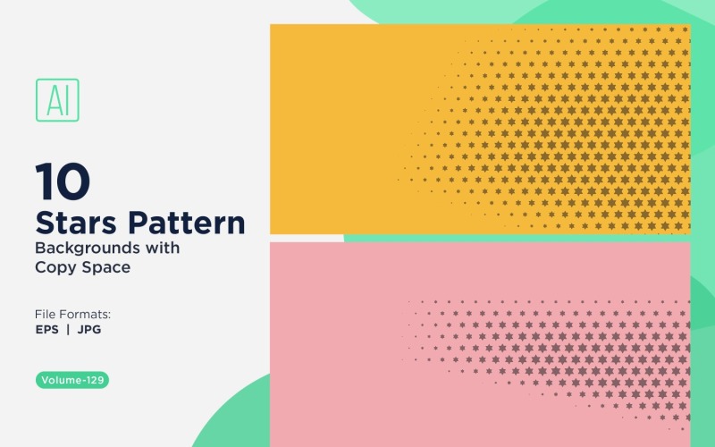 Conjunto de fundo com padrão de estrela dinâmica 129