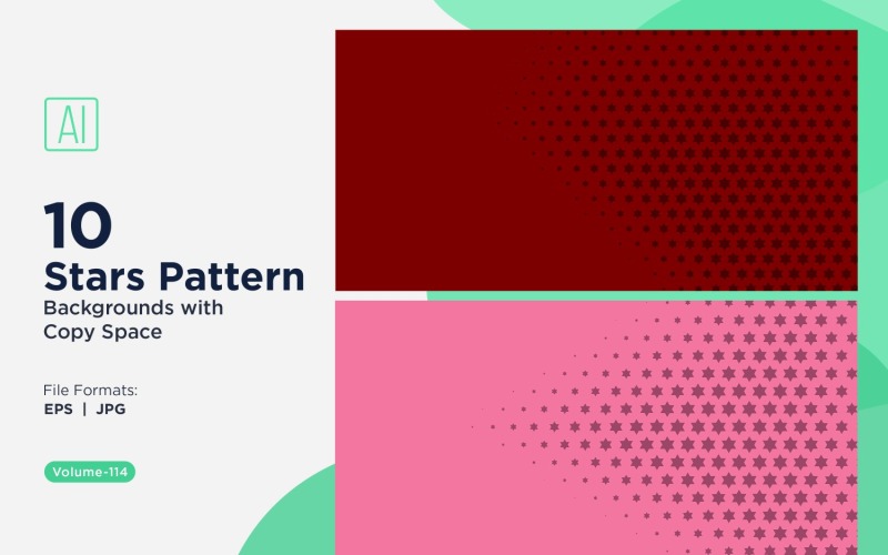 Динамічний зірковий візерунок фоновий набір 114
