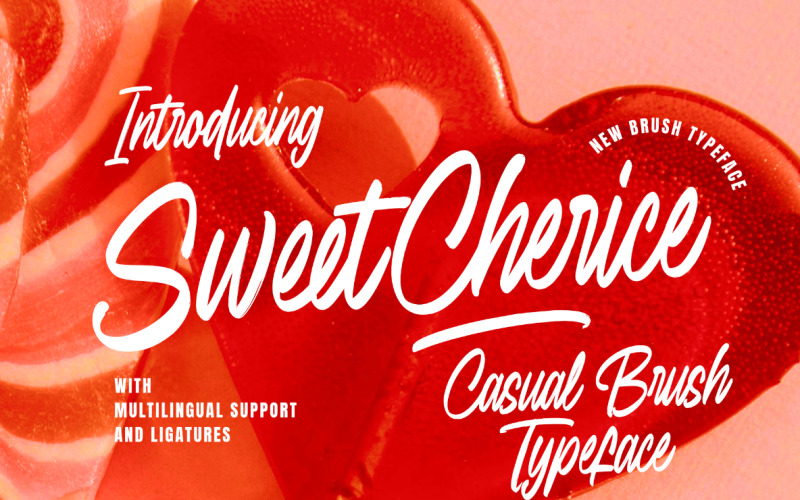 Lässige Pinselschrift „Sweet Cherice“