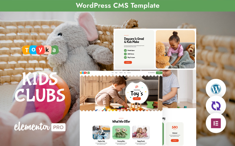 Toyka – Een speels en levendig WordPress-thema voor kinderopvang en speelgoedwinkels