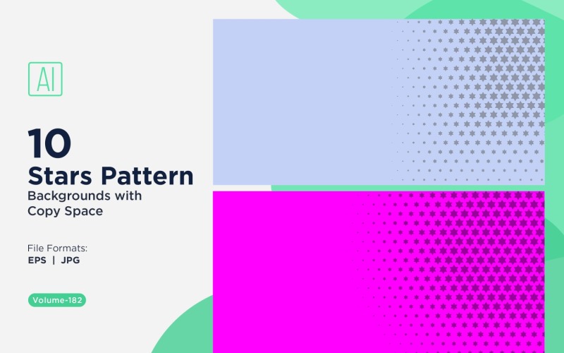 Conjunto de fundo com padrão de estrela dinâmica 182