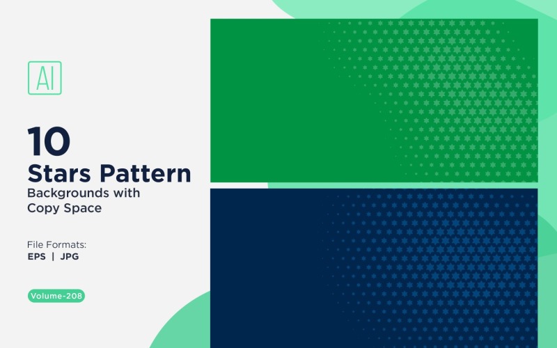 Conjunto de fundo com padrão de estrela dinâmica 208