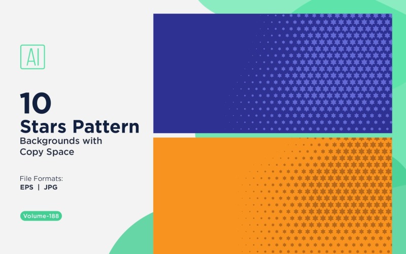 Динамічний зірковий візерунок фоновий набір 188