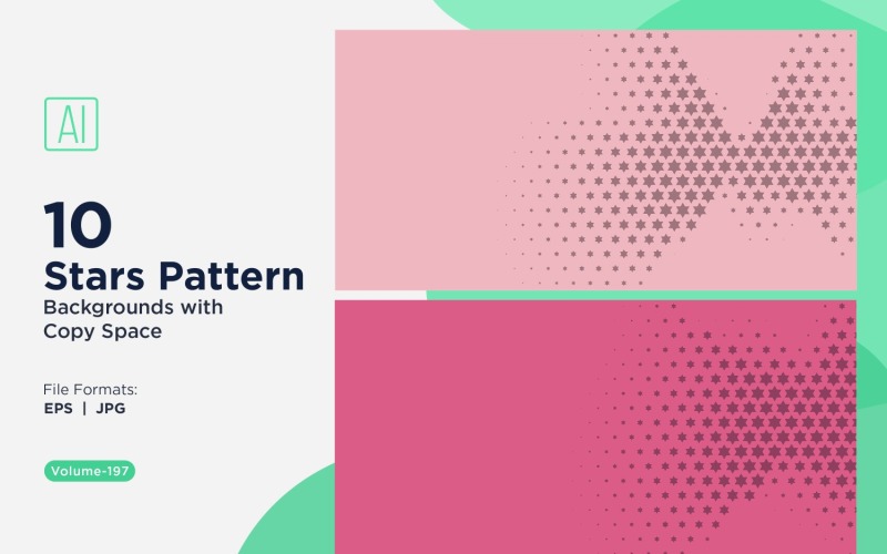 Динамічний зірковий візерунок фоновий набір 197