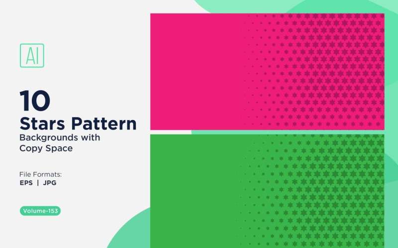 Dinamik Yıldız Desenli Arka Plan Seti 153