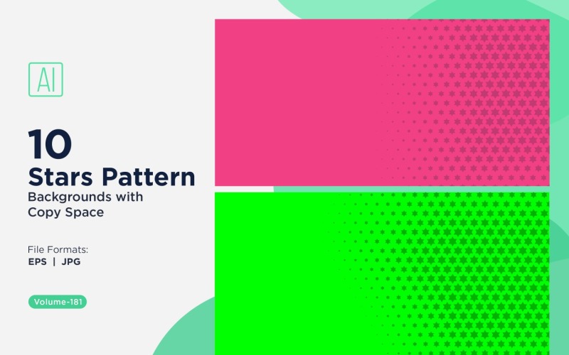 Dinamik Yıldız Desenli Arka Plan Seti 181