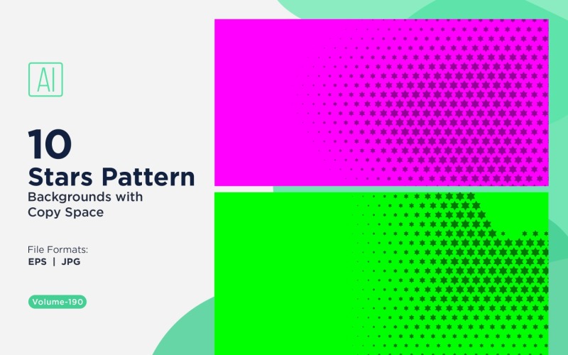 Dinamik Yıldız Desenli Arkaplan Seti 190