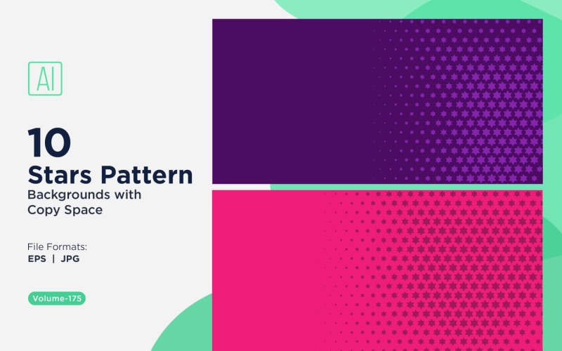 Ensemble d'arrière-plans à motif d'étoiles dynamiques 175