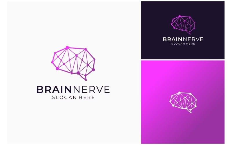 Logo van de verbinding tussen hersenen en neuronen