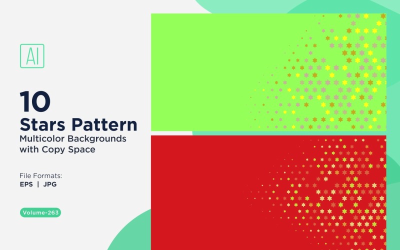 Fond à motif d'étoiles multicolores 263