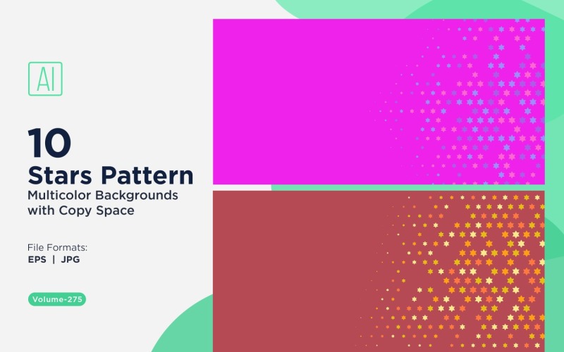 Fond à motif d'étoiles multicolores 275