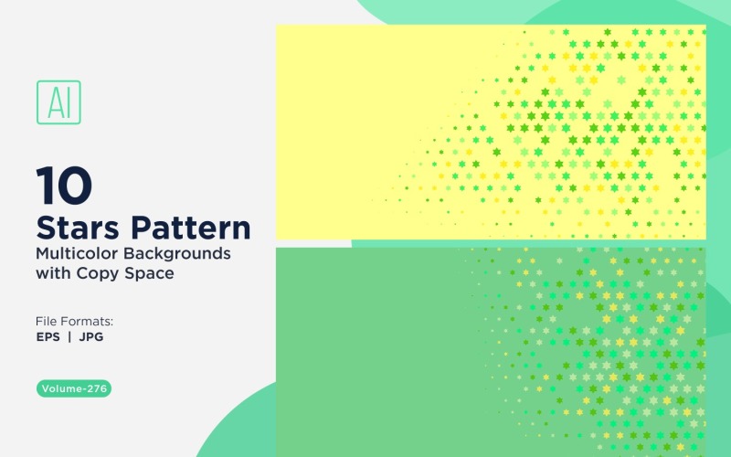 Fond à motif d'étoiles multicolores 276