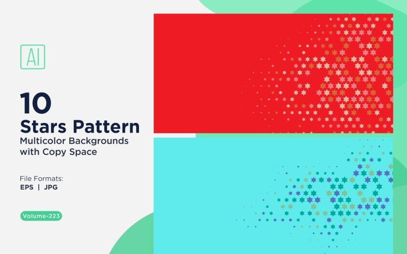 Fond à motif étoilé multicolore 223