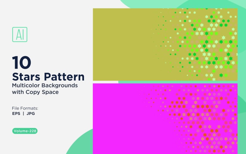 Fond à motif étoilé multicolore 228