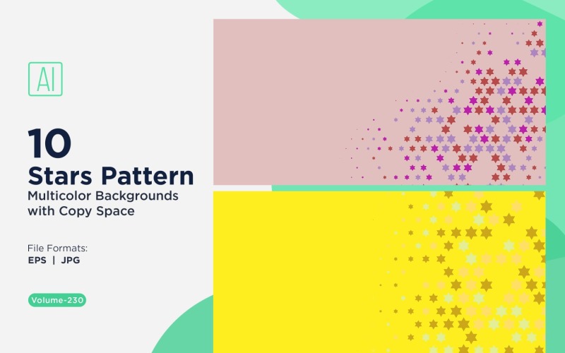 Fond à motif étoilé multicolore 230