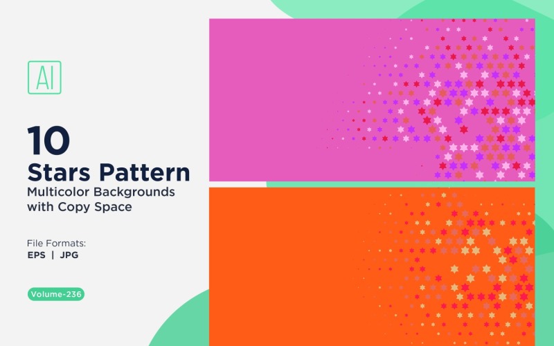 Fond à motif étoilé multicolore 236