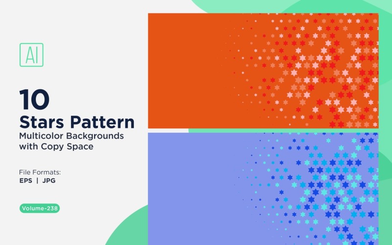 Fond à motif étoilé multicolore 238